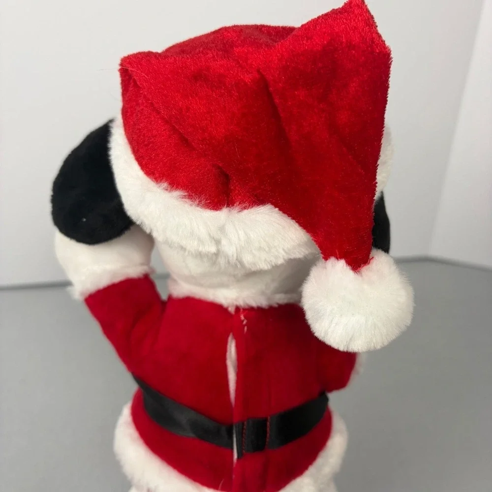 Gemmy Peanuts Snoopy‎ Santa Claus Animated Waddler Plush Christmas Holiday 11in